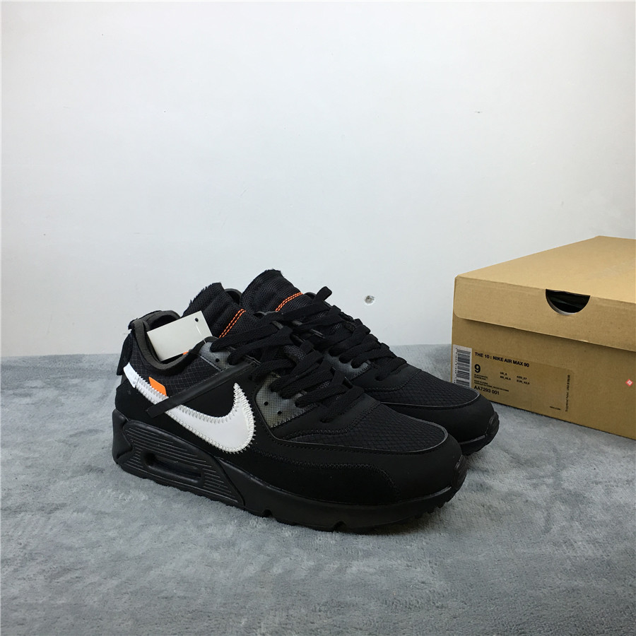 Off-white x Nike Air Max 90 Black White Shoes